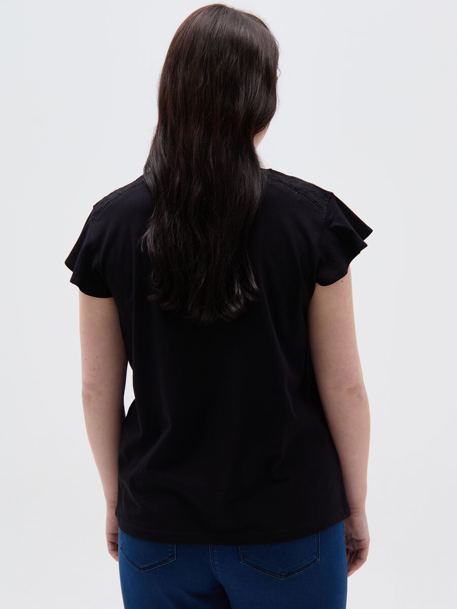 Curvy T-shirt with broderie anglaise insert_2