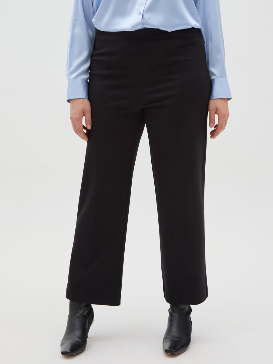 Black regular fit leggings_1