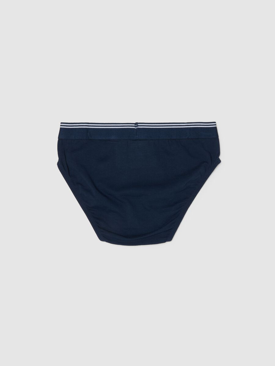 Boys' Regular Fit Stretch Cotton Blue Briefs_1