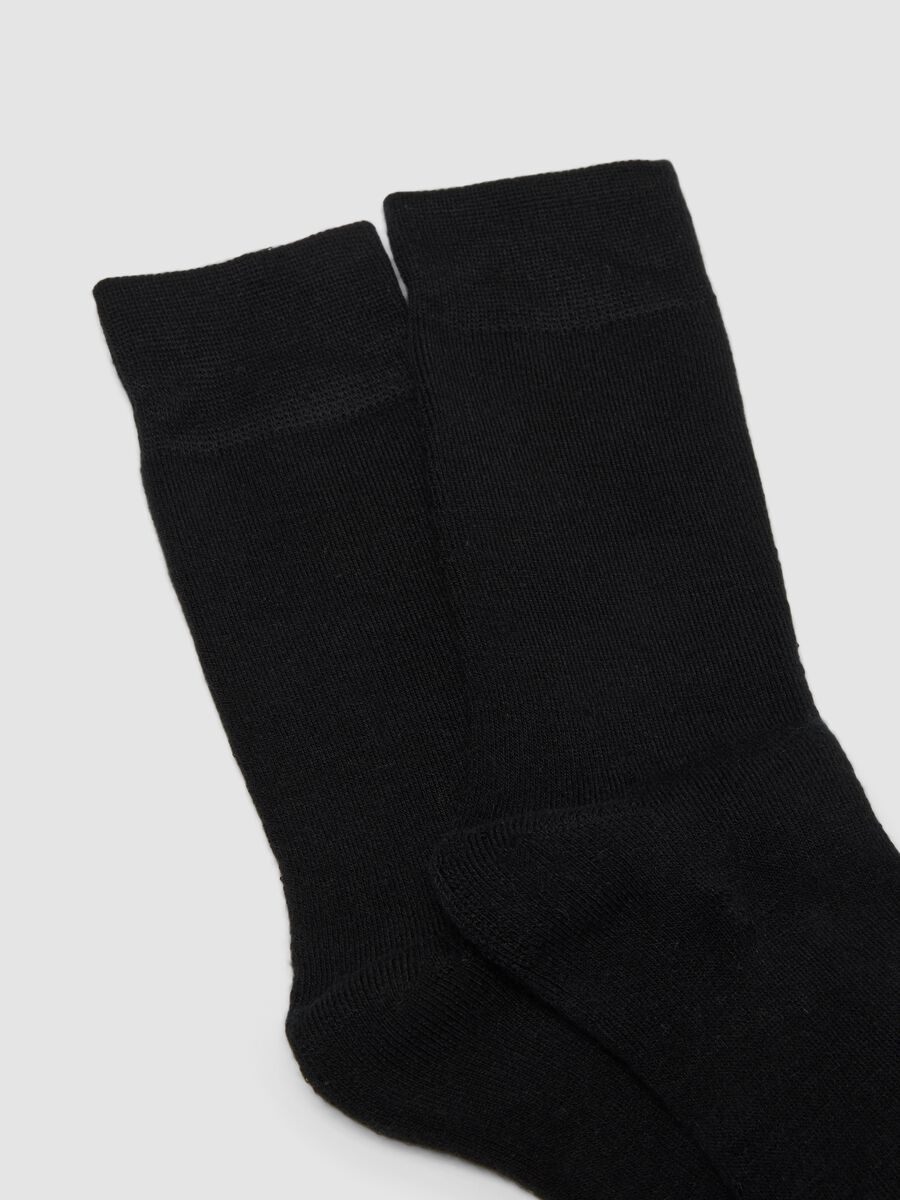 2er-Pack schwarze Midi-Socken aus Stretchmaterial_1