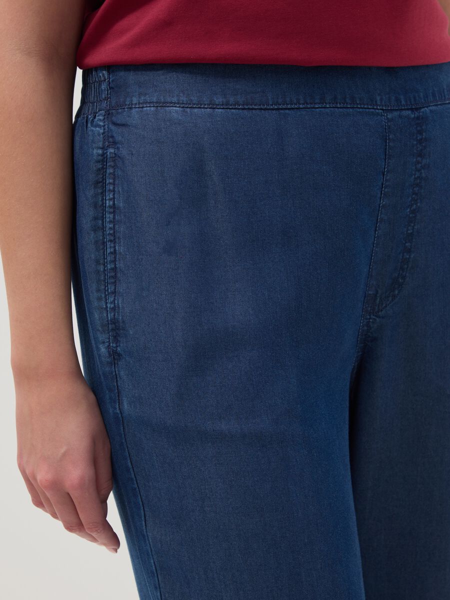 Blaue Jogginghose aus reinem Lyocell mit regul&auml;rer Passform_3