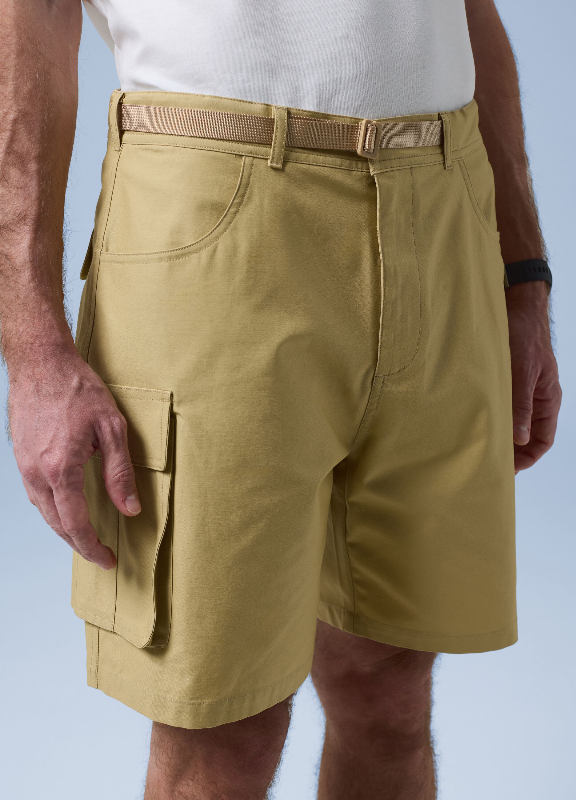Bermuda cargo ALTAVIA SAILING beige en pur coton