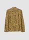 Camicia gialla in pura viscosa con stampa animalier regular fit_6