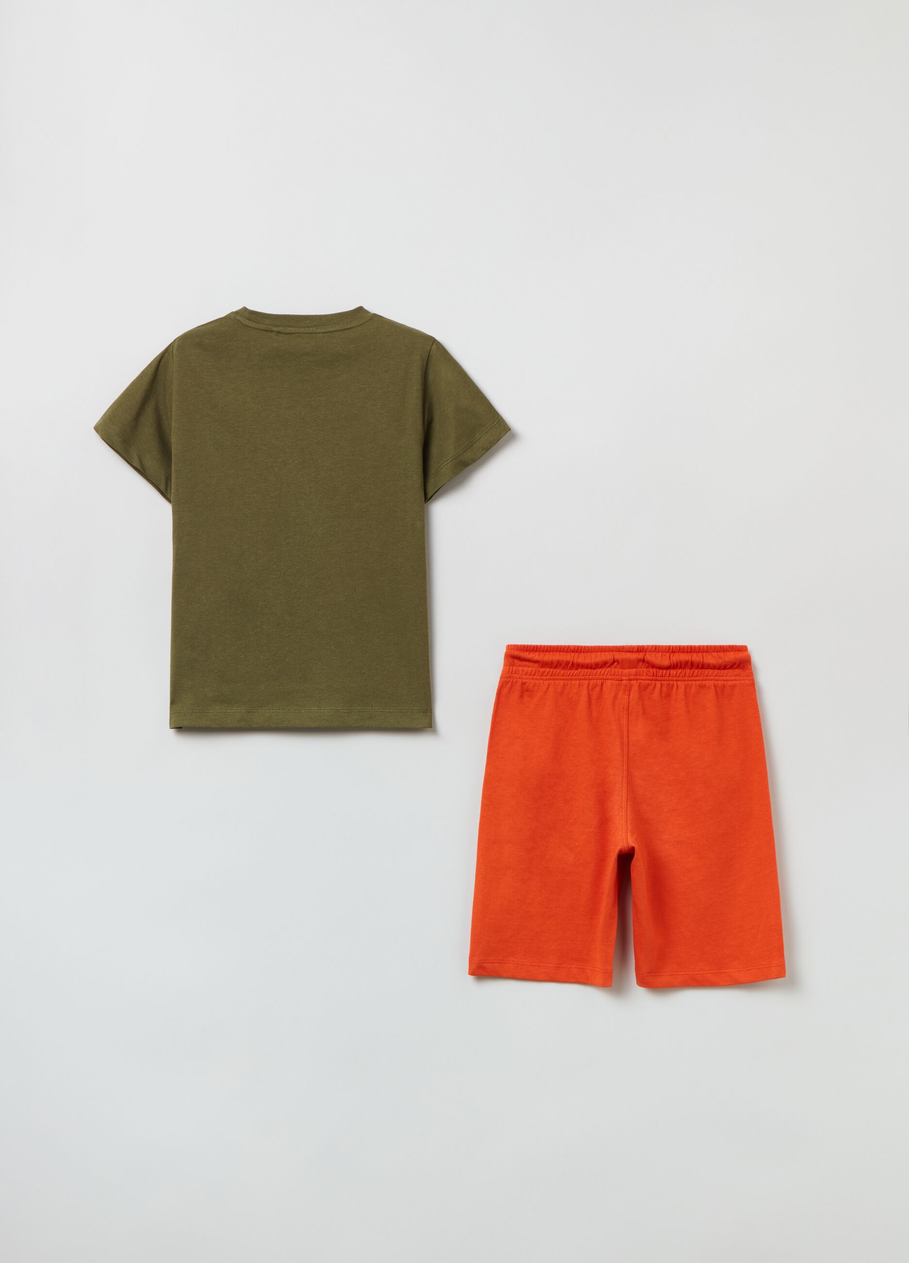 Jogging set t-shirt e shorts in cotone