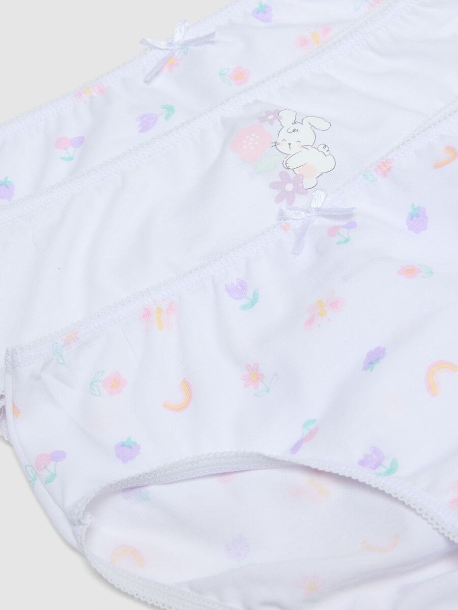 Girl's multicolour pure cotton brief multipack, regular fit_3