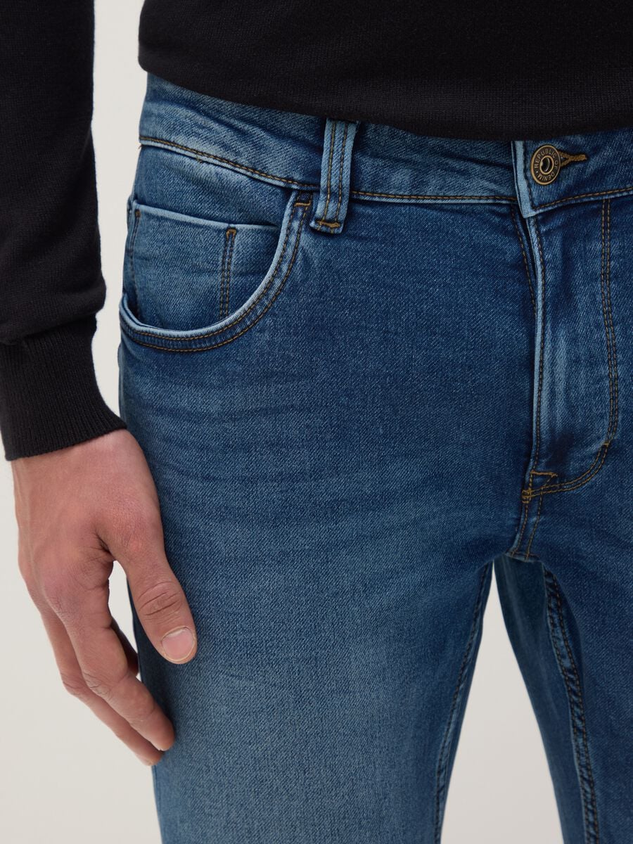 Vaqueros slim fit de denim azul_3