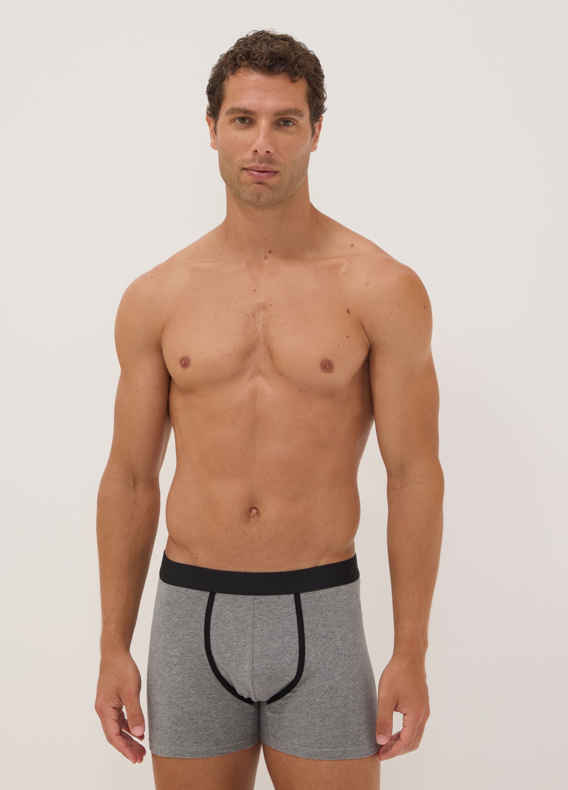 Three-pack of multicolour organic stretch cotton boxers