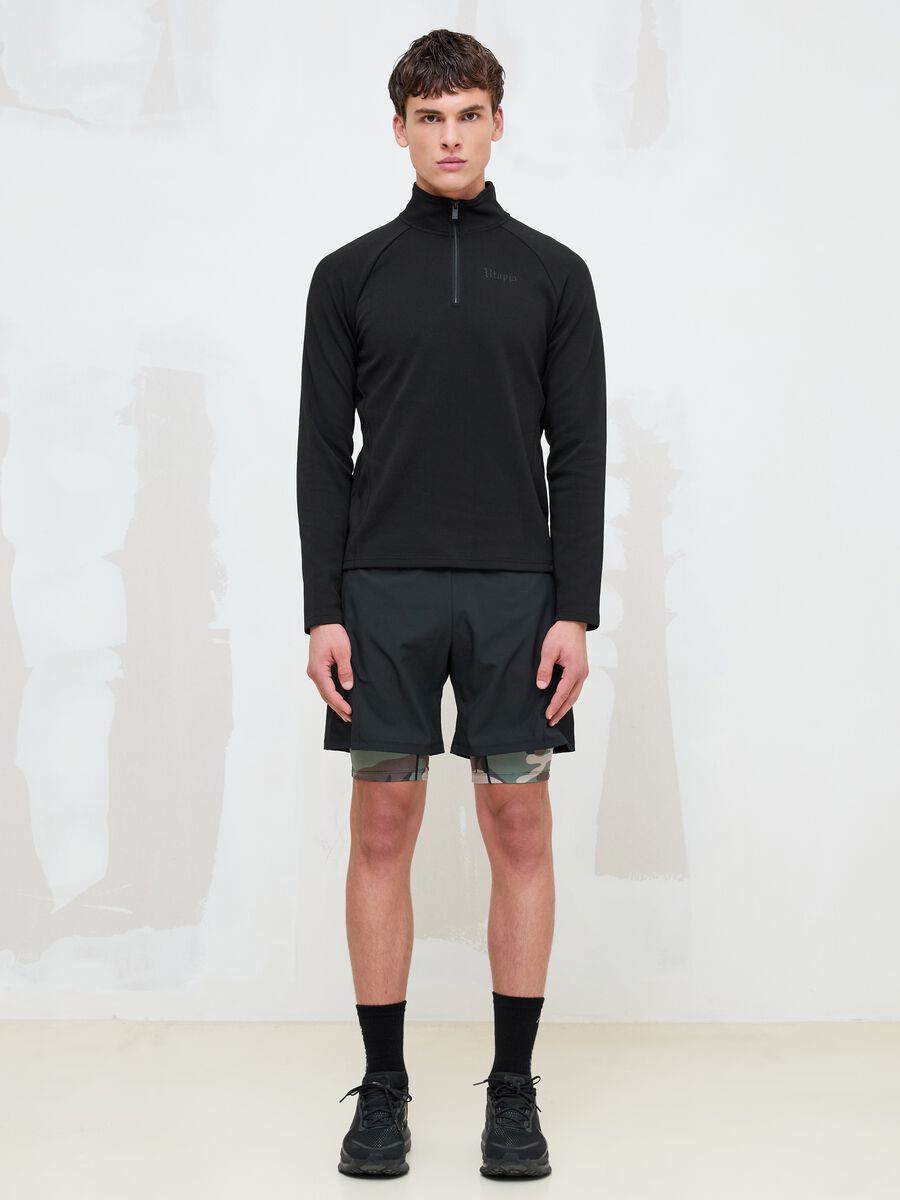 Technical Half-Zip Sweater &ndash; Fitted Black_2