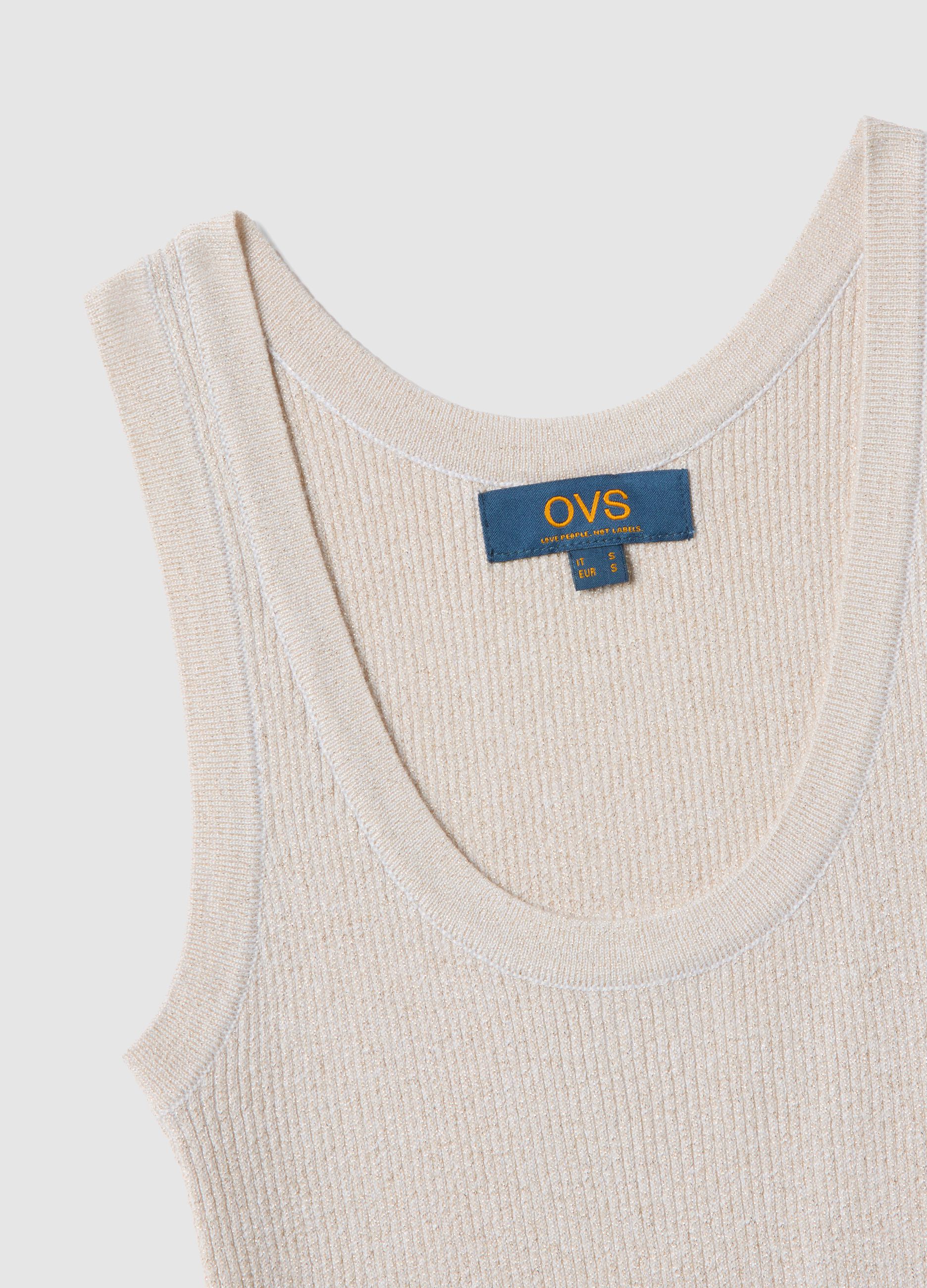 Wei&szlig;es Tanktop aus Viskosemischung