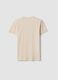 Boy's regular fit beige pure cotton T-shirt with print_4