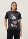 Grey pure cotton regular fit T-shirt with Minnie print_0