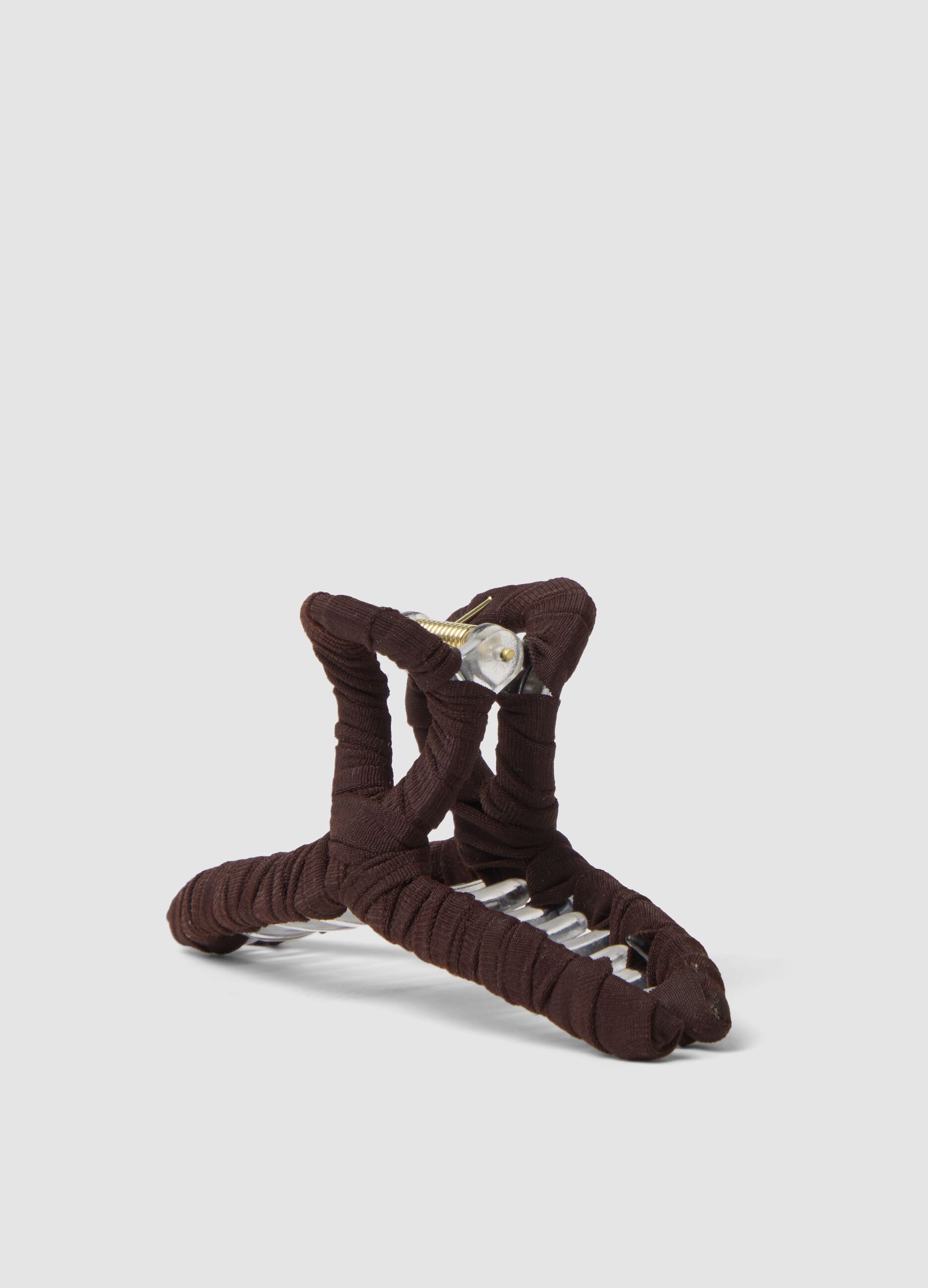 Brown braided hair clip