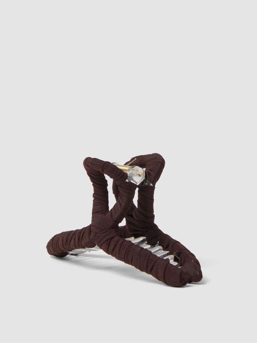 Brown braided hair clip_1