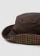 Brown reversible cotton-blend hat_1