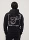 Black cotton-blend hoodie with Miami Heat print_3