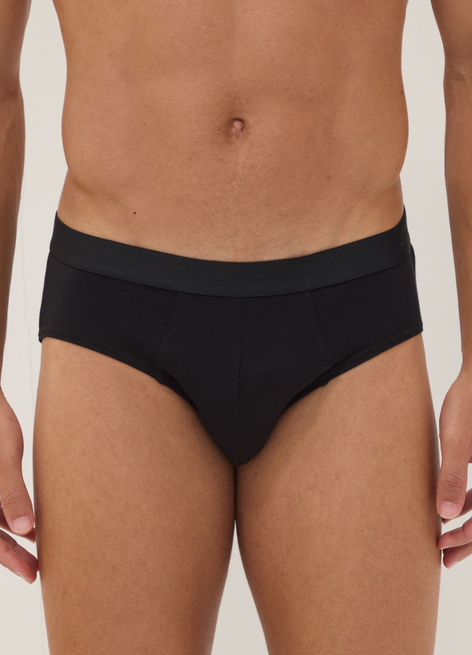 Tripack di slip neri in cotone organico