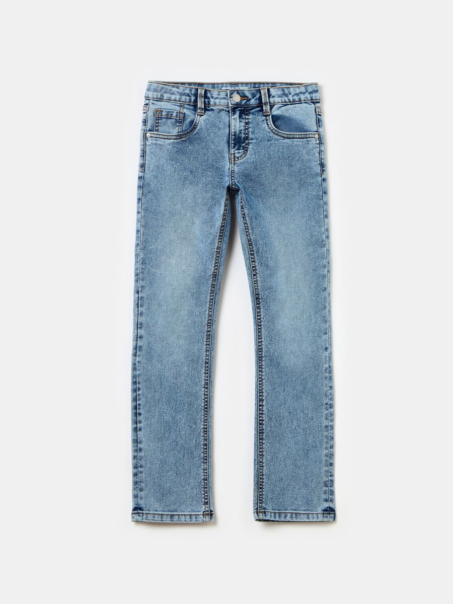 Regular-fit acid-wash jeans_0