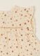 Beiges Baby-M&auml;dchen-Set aus reiner Baumwolle mit Blumenprint_2