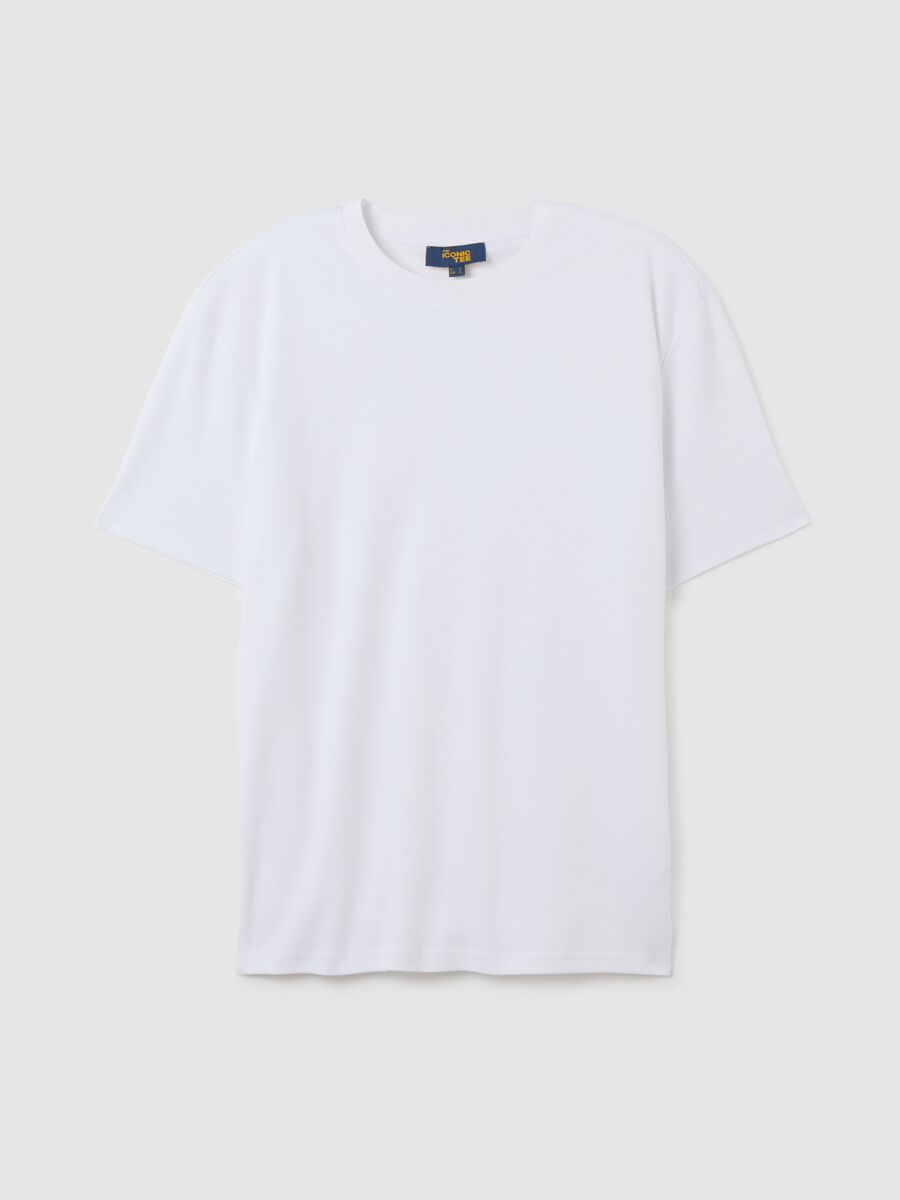 White pure cotton t-shirt relaxed fit_5