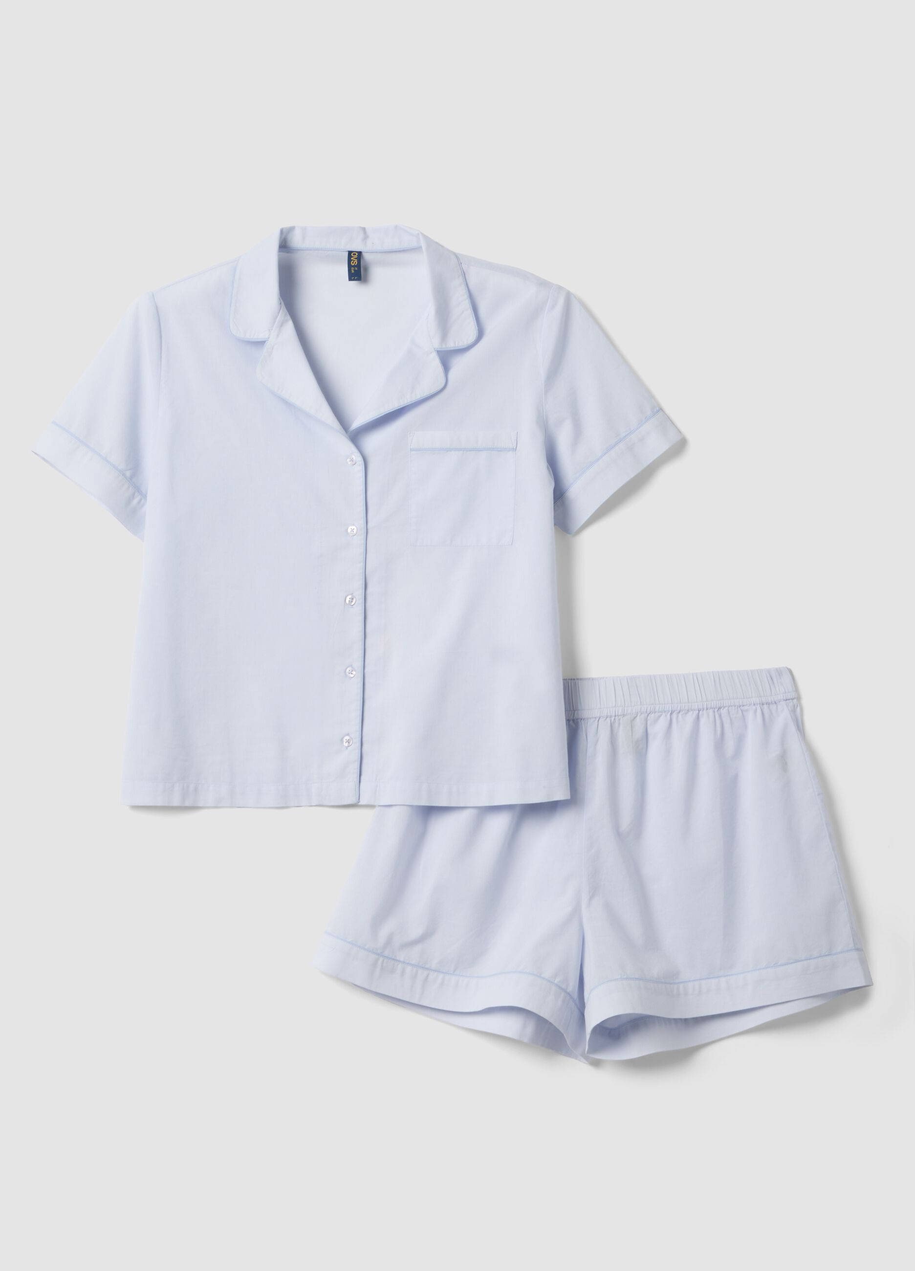 White pure cotton comfort-fit pyjamas
