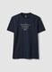 Blaues T-Shirt aus reiner Baumwolle mit kurzen &Auml;rmeln, Regular Fit_4