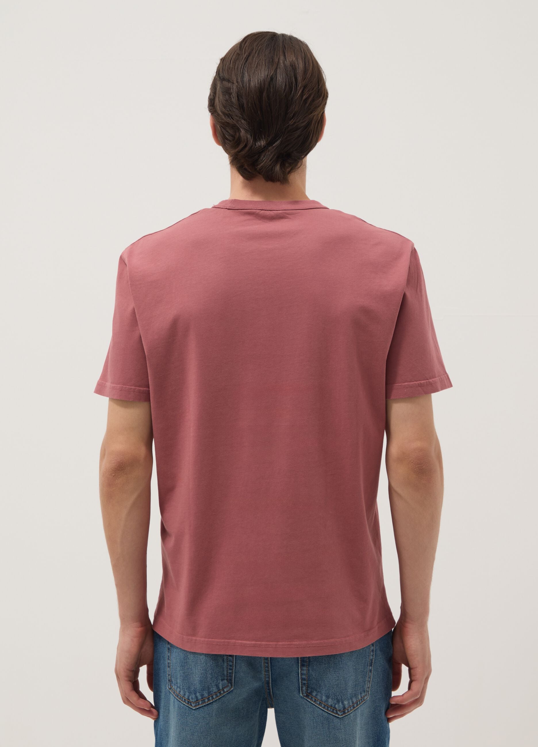 Pink pure cotton relaxed-fit T-shirt