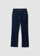 Jeans de ganga azuis cropped slim fit em algod&atilde;o e viscose el&aacute;sticos_4