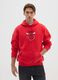 Red hoodie with Chicago Bulls logo_0