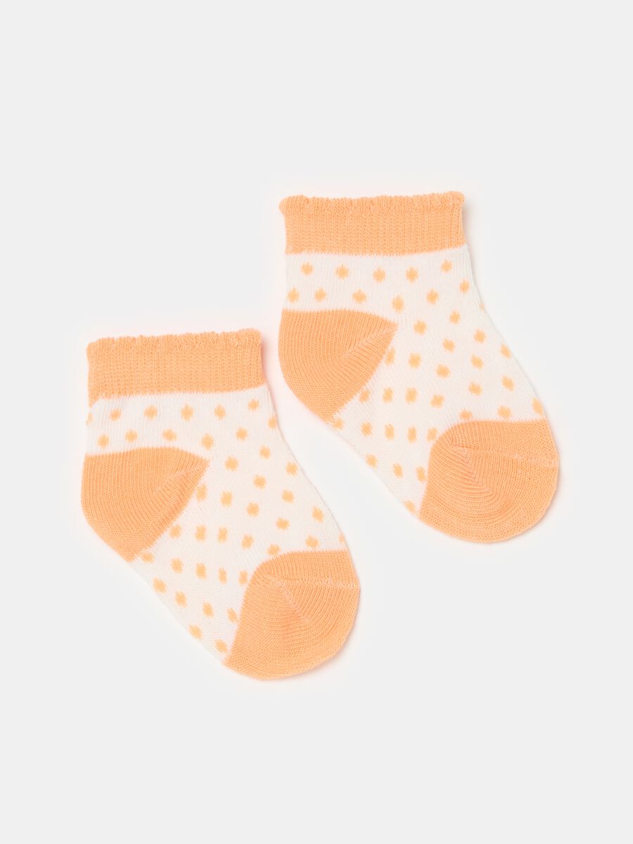 Three-pair pack short socks with tiger design_1