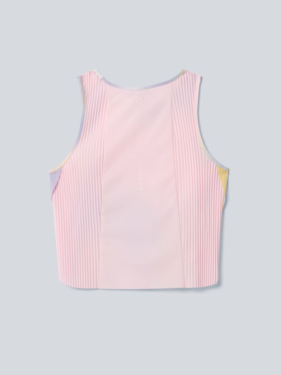 Plissiertes technisches Sporttop ALTAVIA COURT mit Tie-Dye-Effekt_5