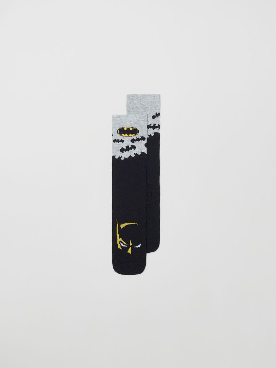 Two-pair pack stretch socks with Batman design_1