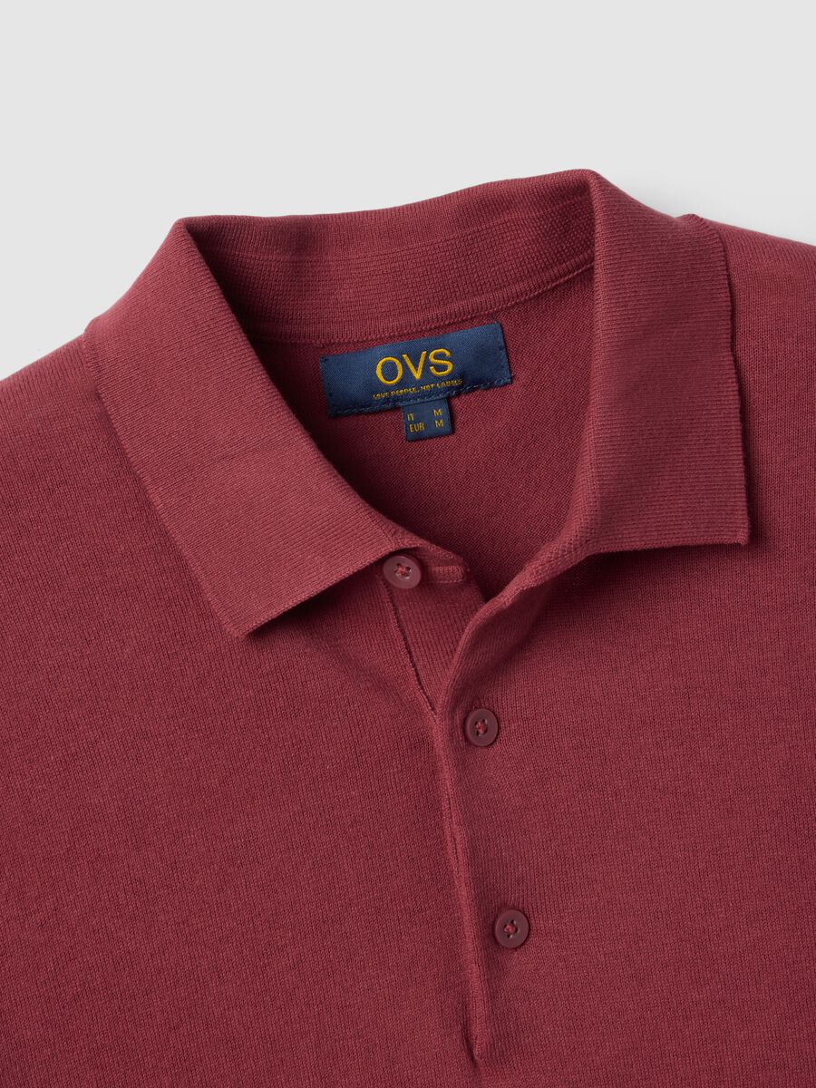 Red pure cotton polo regular fit_5