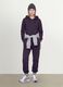 Purple cotton-blend hoodie, regular fit_1