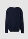 C&aacute;rdigan azul en mezcla de viscosa con cuello pico, corte regular_5