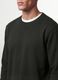 Black crew-neck sweatshirt in cotton blend, regular fit_3
