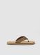 Beige flip-flops with cork sole_0