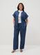 Blue pure lyocell regular fit shirt with mandarin collar_1