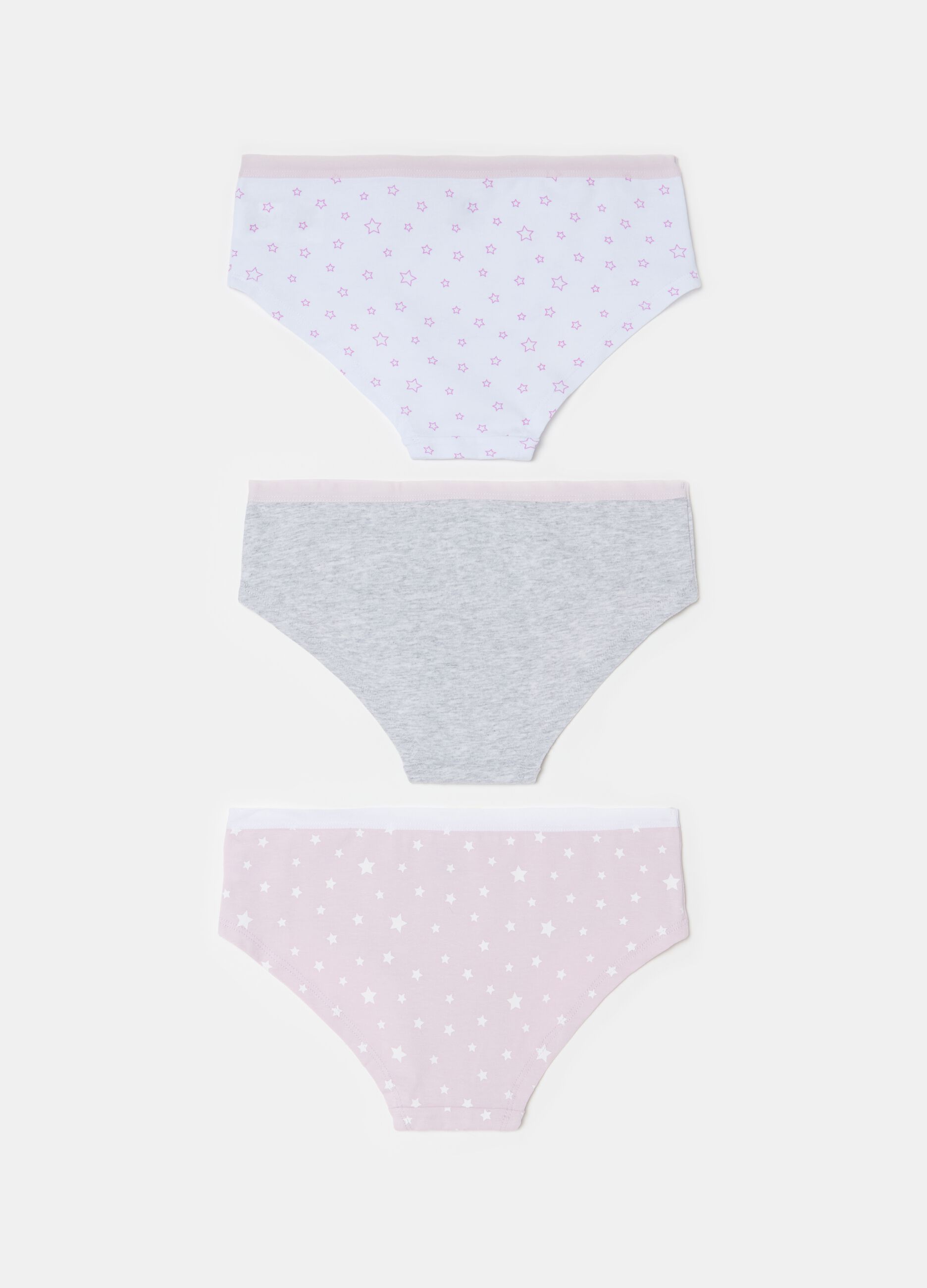 Three-pack organic cotton French knickers