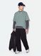 Schwarze Jogger aus reiner Baumwolle mit elastischem Bund, Oversize-Fit_0