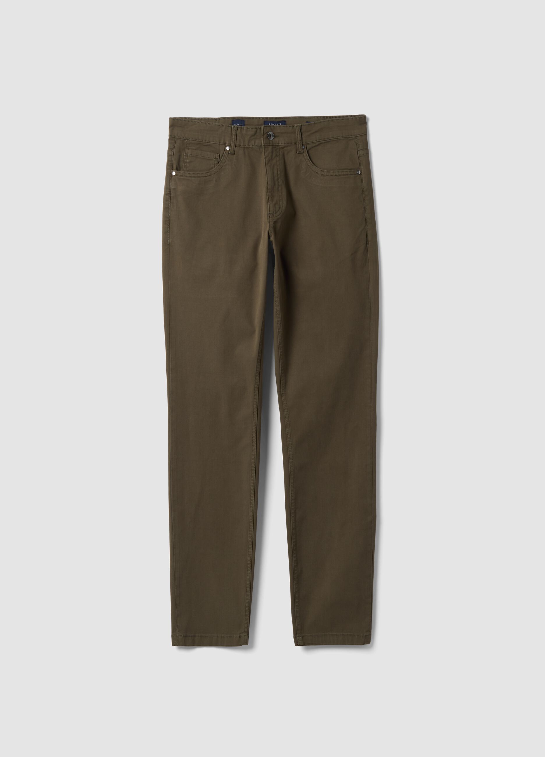 &Pi;&rho;ά&sigma;&iota;&nu;&omicron; &pi;&alpha;&nu;&tau;&epsilon;&lambda;ό&nu;&iota; slim fit &alpha;&pi;ό &epsilon;&lambda;&alpha;&sigma;&tau;&iota;&kappa;ό &beta;&alpha;&mu;&beta;&alpha;&kappa;&epsilon;&rho;ό twill