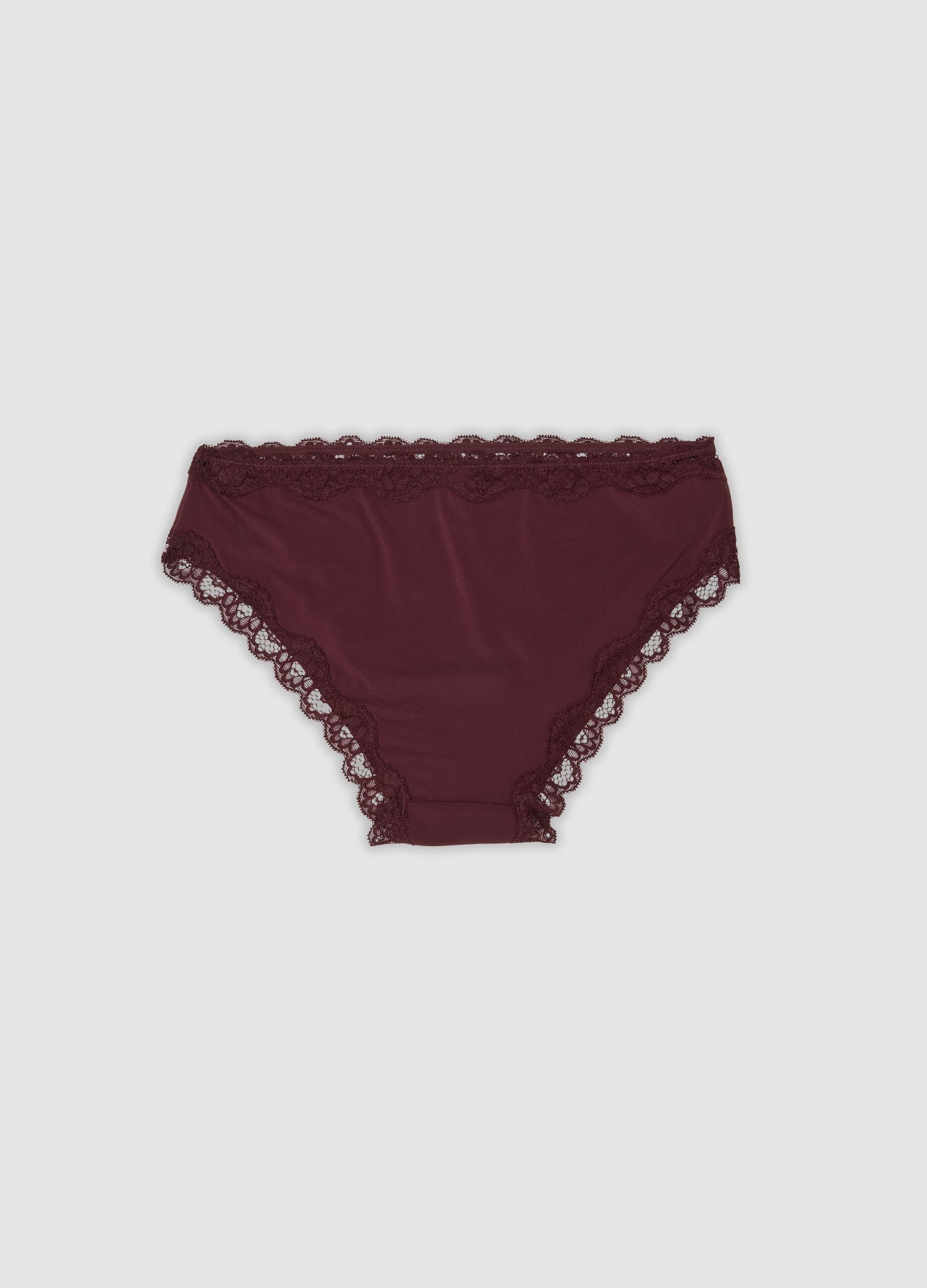 3-pack of multicolour organic cotton briefs with lace