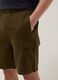 Green cotton-blend cargo Bermuda shorts_3