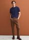 Blue pure cotton crew-neck T-shirt, regular fit_1