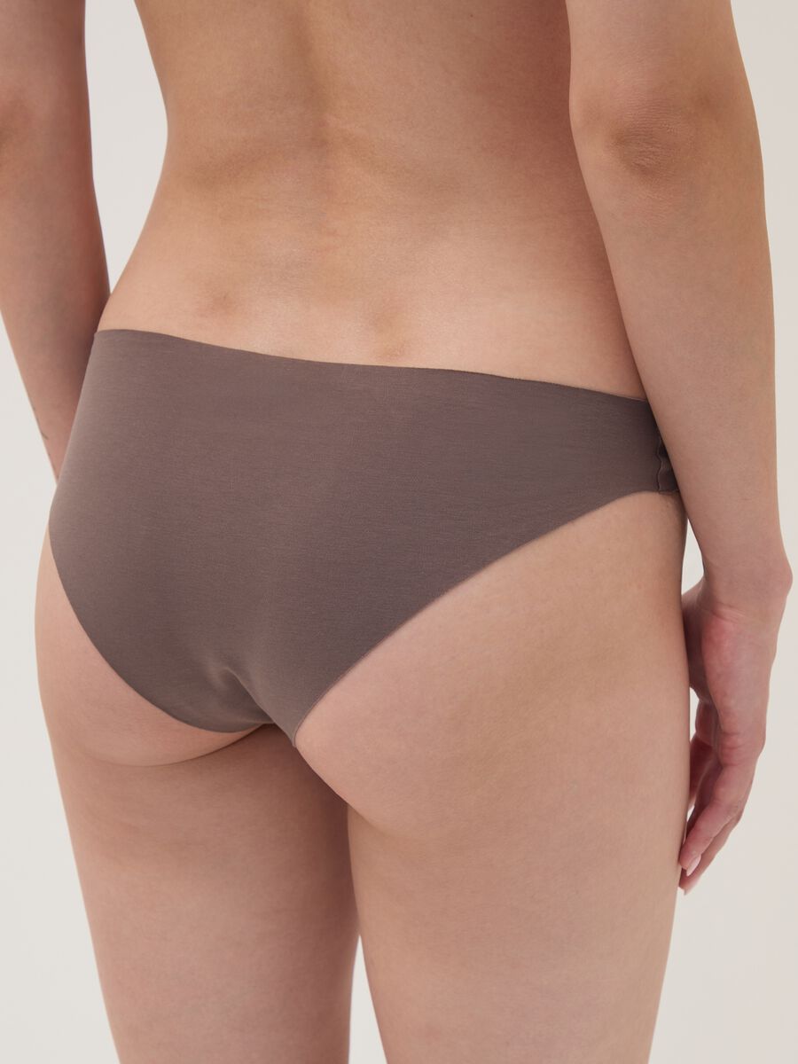 Brown stretch organic cotton briefs_2