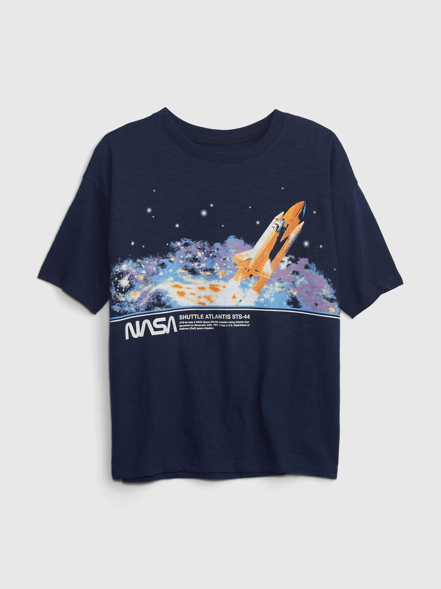 T-shirt girocollo con stampa NASA_0