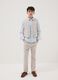 Boys' regular fit beige stretch cotton chinos_0