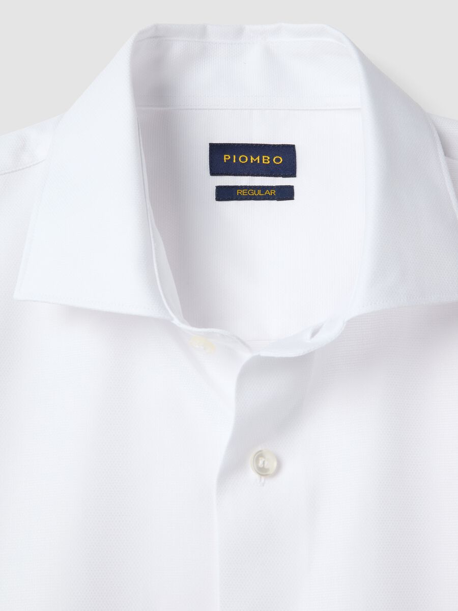 White pure cotton regular fit easy iron shirt_1