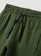 Green cotton-blend joggers with drawstring waist_2