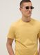 Yellow short sleeve pure cotton t-shirt regular fit_0