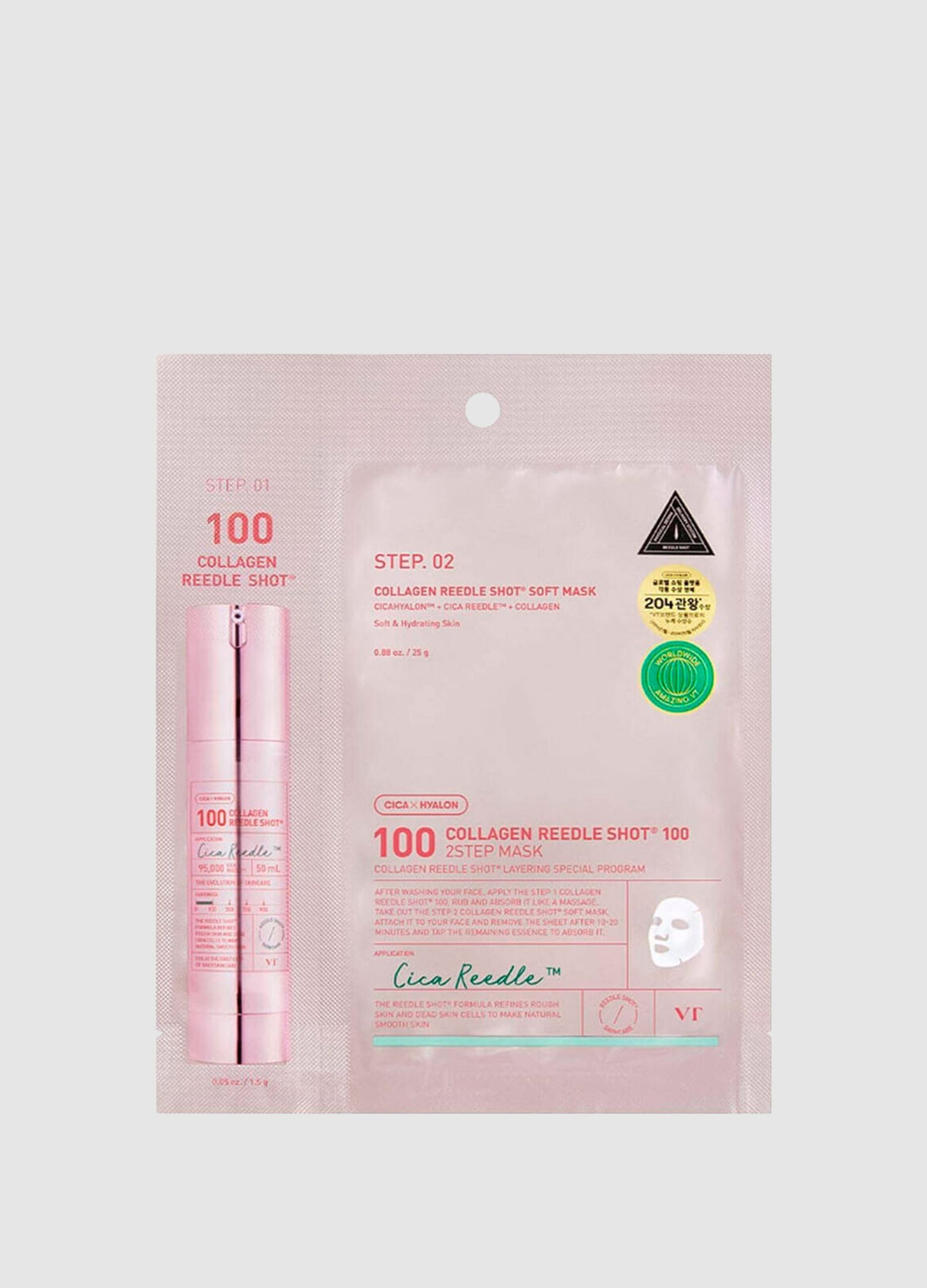 VT COLLAGEN REEDLE SHOT 100 2-STEP MASK - Korean beauty care